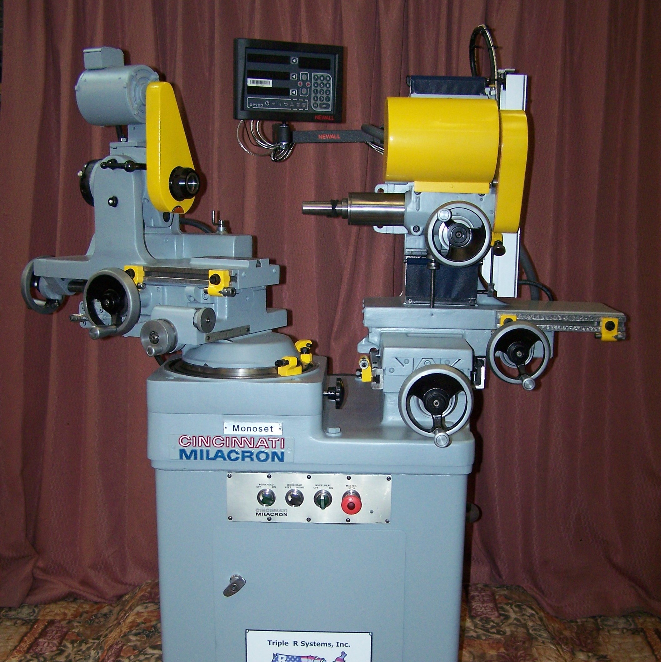 Cincinnati Monoset Tool & Cutter Grinder with DC Variable Drive and 3-Axis DRO