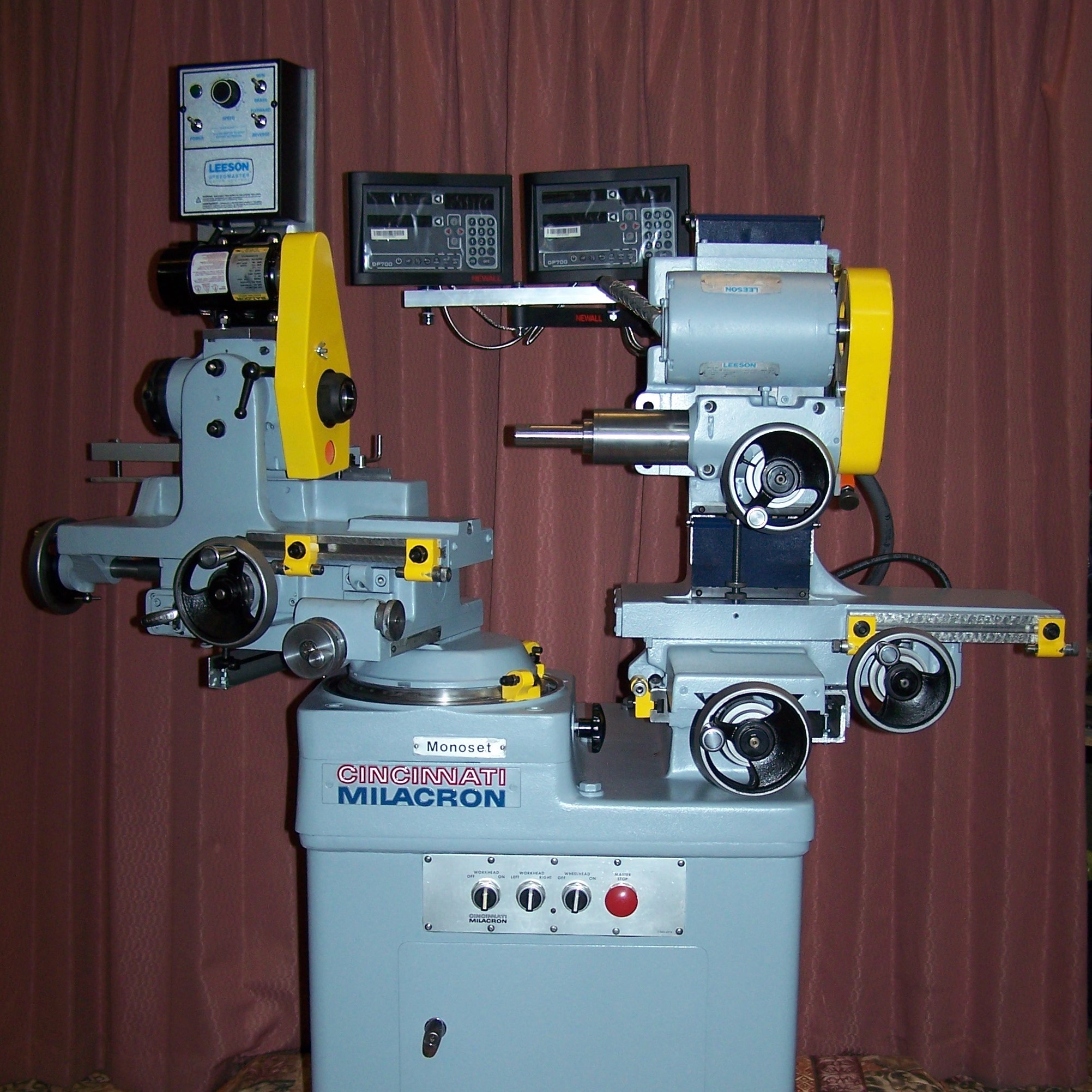 Cincinnati Monoset Model MT with the 4-Axis DRO and the DC Variable Drive Attachments